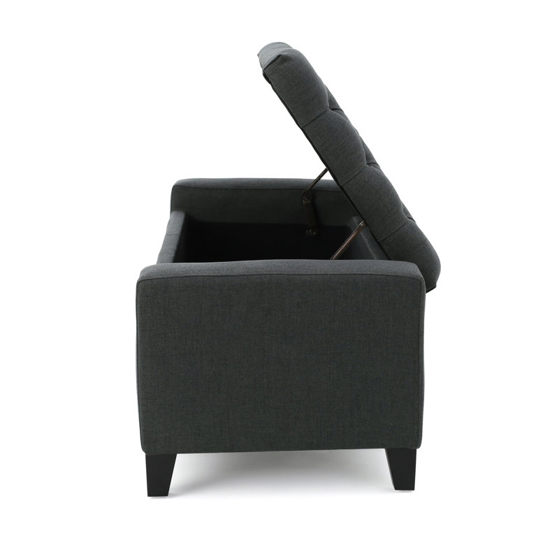 Bedroom Bench Entryway Bench Bedroom Storage Bench Upholstered Storage Bench, Dark Gray