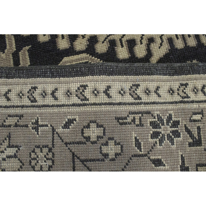 Tapis oriental gris anthracite / crème 9 x 12