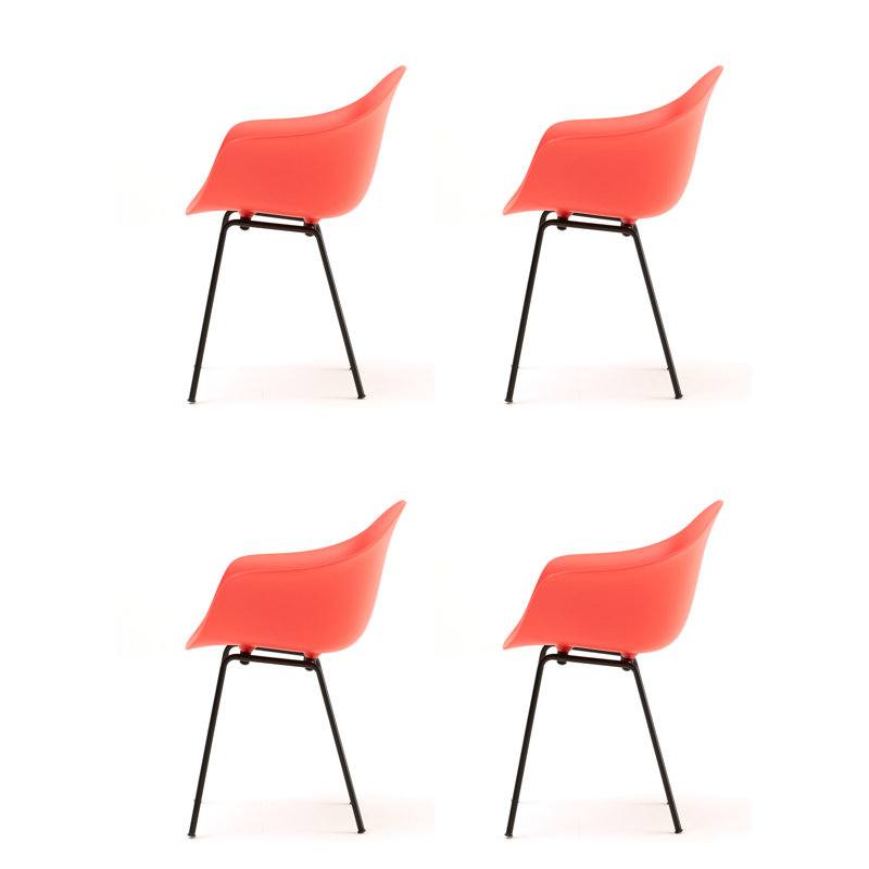 Fauteuil TA (ensemble de 4), Rouge / noir