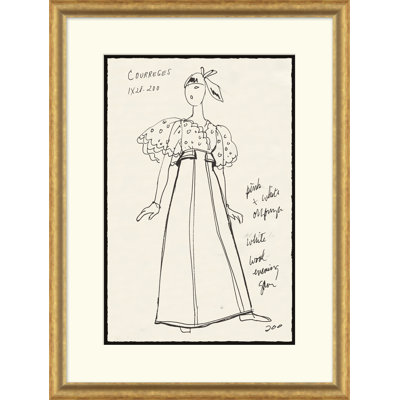 Vintage Fashion Sketches Print by Esther Larson