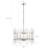 Eletto 5-Light Dimmable Glass Drum Chandelier-2031856678