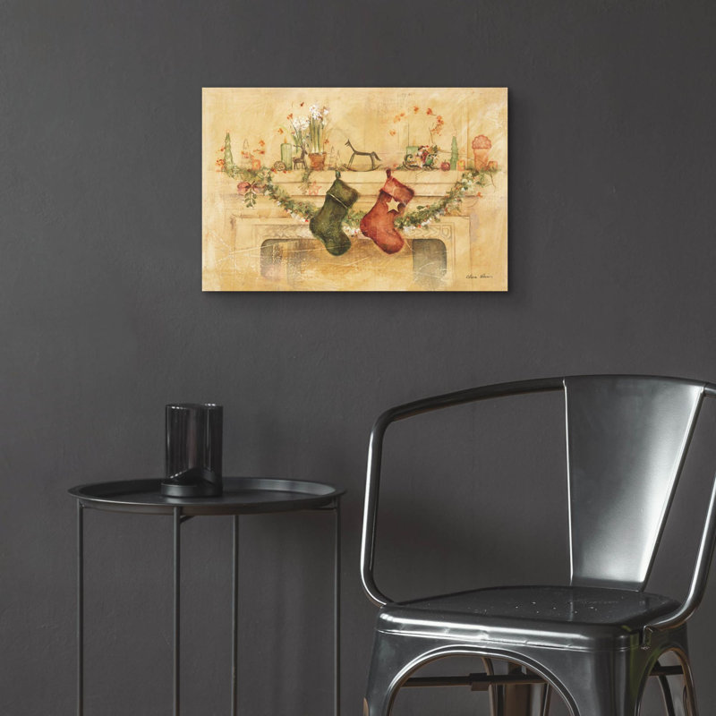 «Holiday Mantle» par Cheri Blum, art mural en verre acrylique, H 16 po x l 24 po x P 0,2 cm