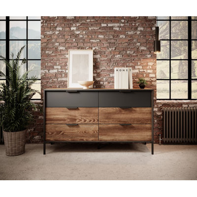 Eiver 137.3cm W 6 - Drawer Chest of Drawers