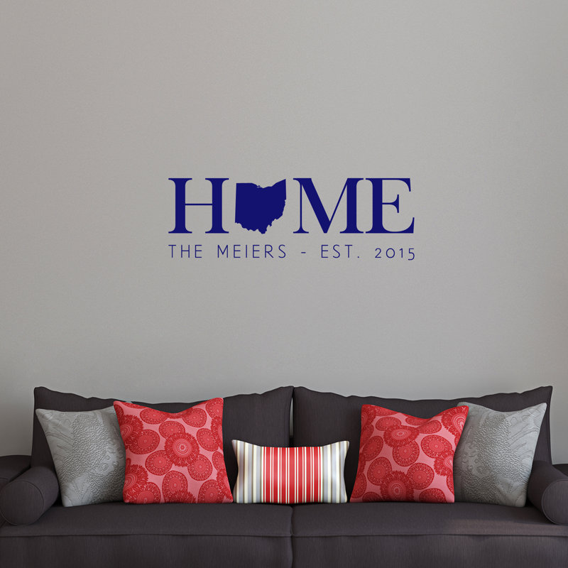 Adhésif décoratif Home State, Bleu marine, Oui