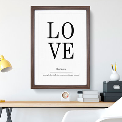 Definition of Love - Picture Frame Typography
