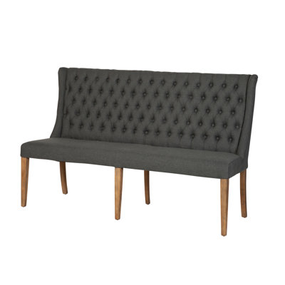 Barnstaple Linen Blend Upholstered Bench
