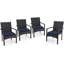Fauteuil de salle à manger avec coussin Myriam