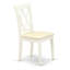 5 Piece Dining Room Furniture Set Includes a Square Kitchen Table and 4 Linen Fabric Dining Chairs, Linen White-1126533468