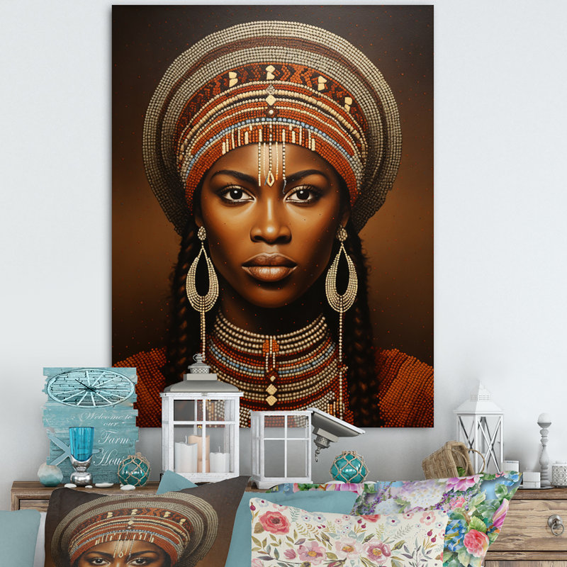 Syan World Cultures Samburou Beauté III, H 20 po x l 12 po x P 1 po, Toile tendue