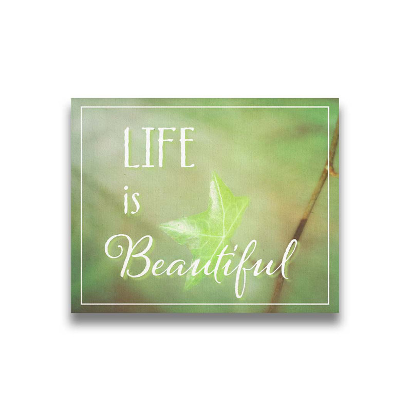 Life is Beautiful par Hal Halli. Impression sur papier - Montée et encadrée, H 36 po x l 44 po