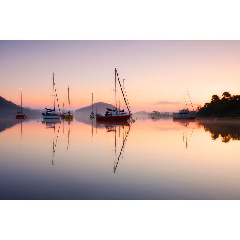 Lake District, Sunrise, England Print by Frank Peters, 17.25" H x 21.25" W x 0.88" D, Black Framed Paper, White