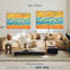 Ensemble de 3 pièces Go With The Flow, typographie sur toile par Retro Revival-244674907