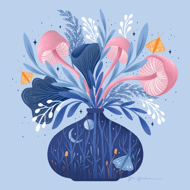 «Magical Arrangement on Canvas» par Gia Graham, reproduction, H 36 po x l 36 po