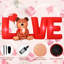 Lettres d'amour avec ours gonflable
