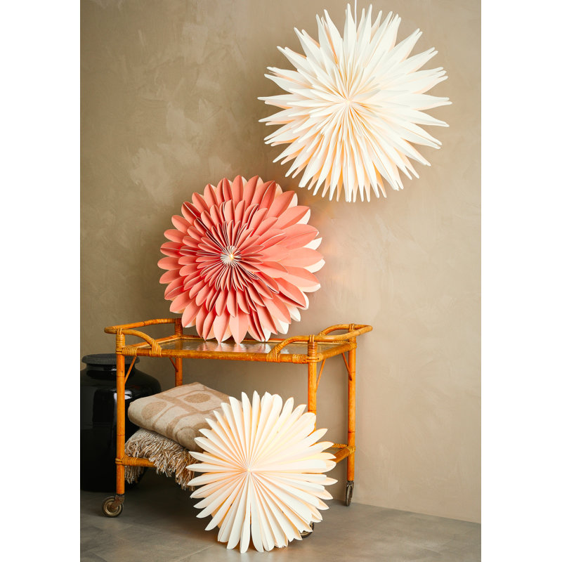 Cornelia 60cm H Paper Novelty Pendant Shade, White
