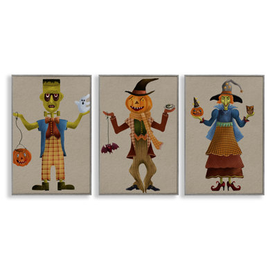  «Fun Halloween Friends», ensemble de 3 giclées par Regina Moore