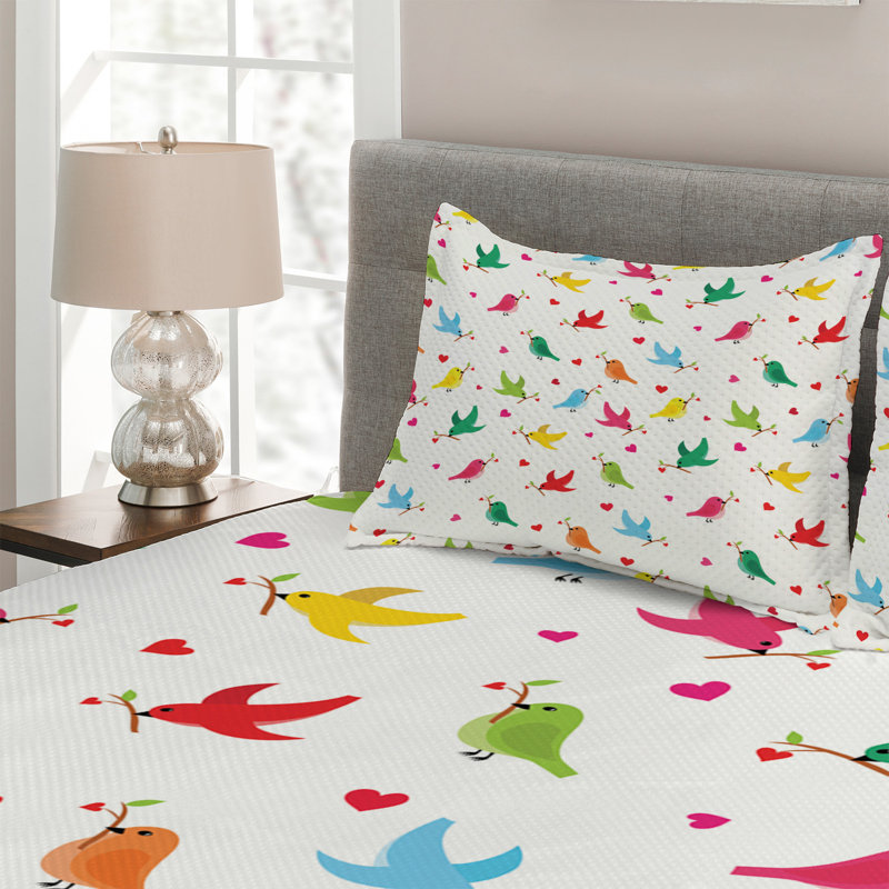 Farmhouse / Country Polyester Coverlet, King Bedspread + 2 Shams