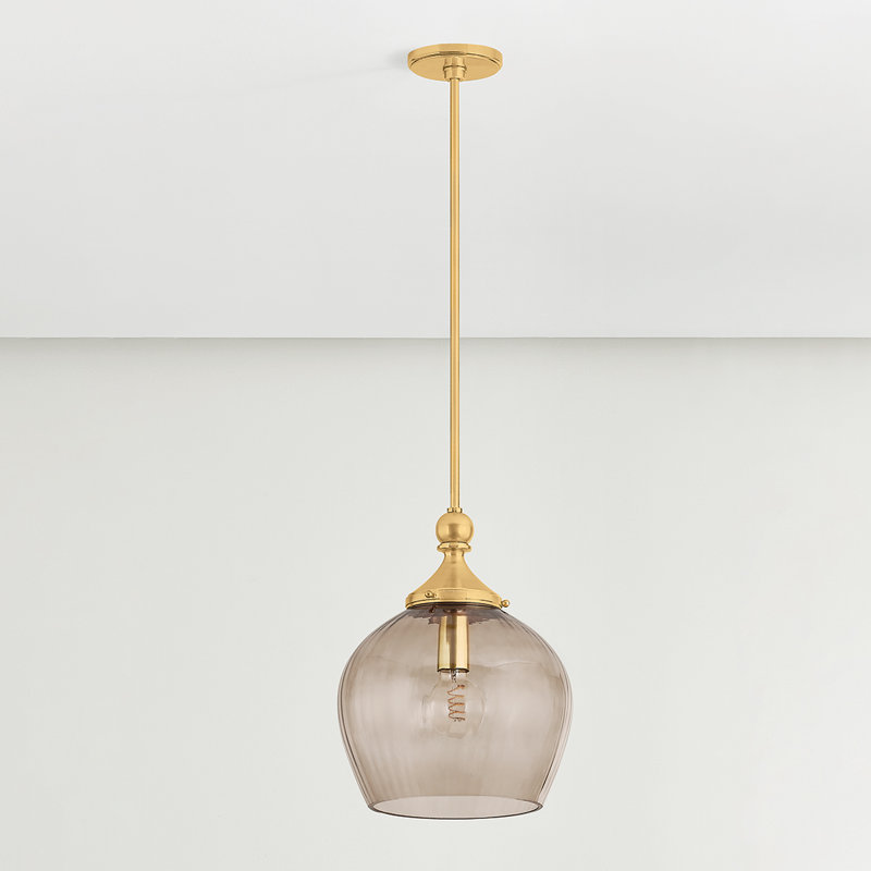 Chatton Pendant in Aged Brass, 15 W, 15.5" H x 12" W x 12" D