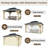 COVERONICS Customized Gazebo Kit Components, Fabric Screen & Curtain Only