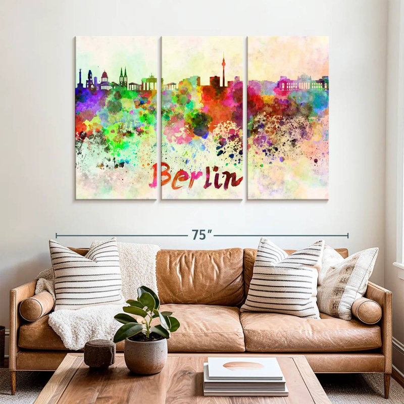 Sireci Berlin Skyline Colors, 42" H x 65" W