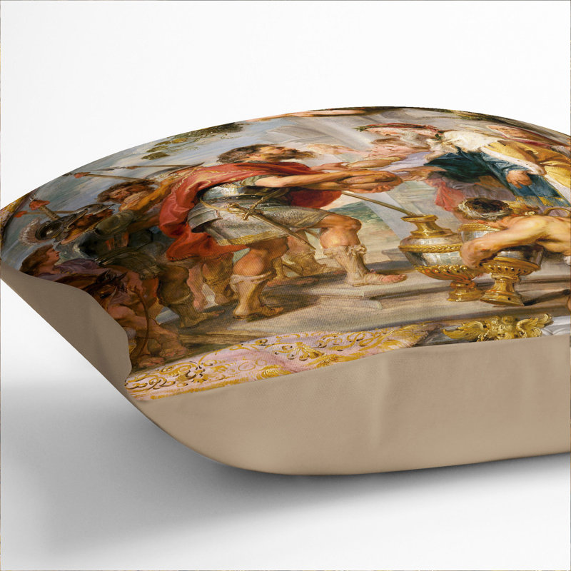 Square Cushion, 40cm H x 40cm W x 15cm D, Stone
