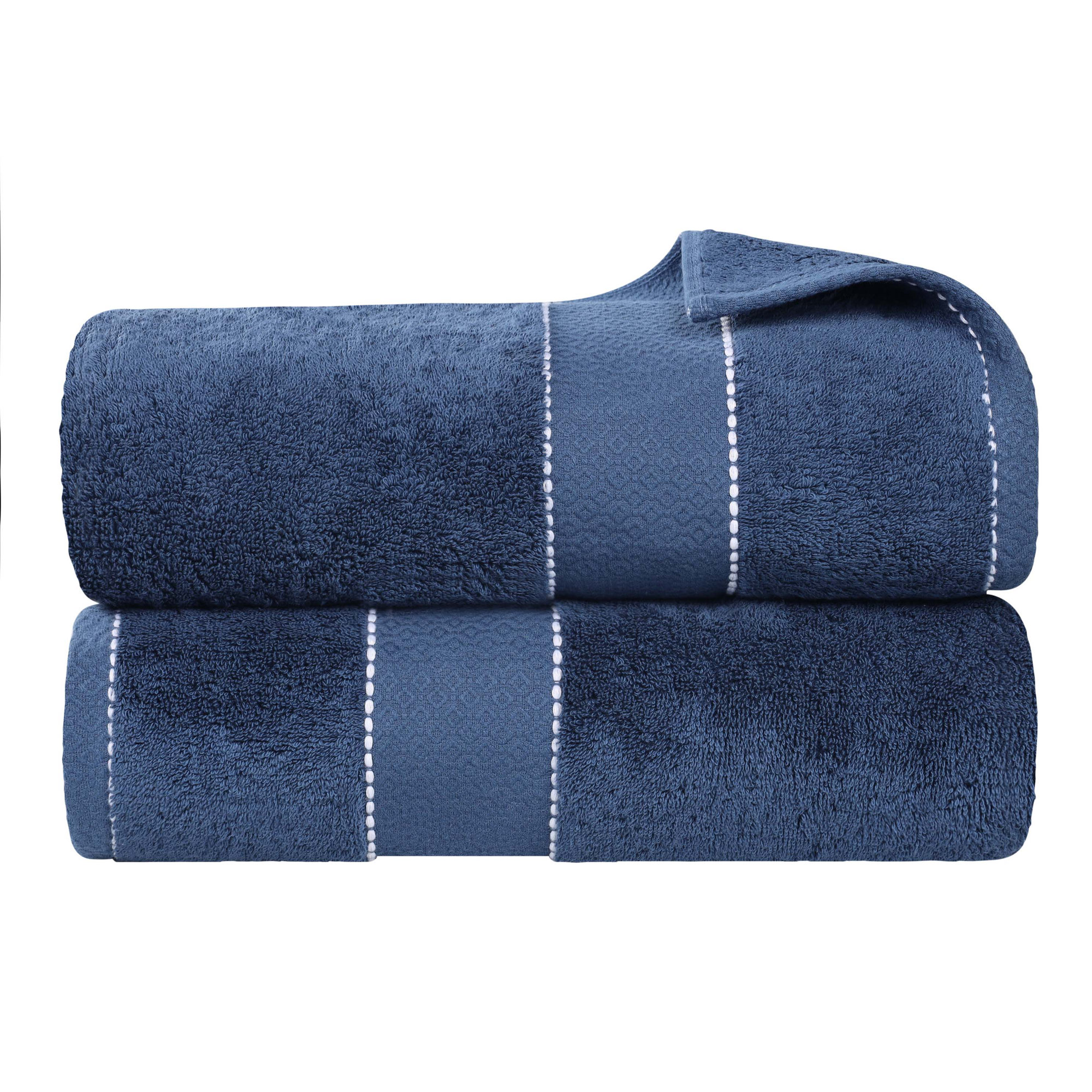 Abrianna Egyptian Giza Cotton Bath Sheet, Navy Blue