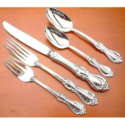 Towle Silversmiths Sterling Silver Queen Elizabeth 5 Piece Flatware Set, Service for 1
