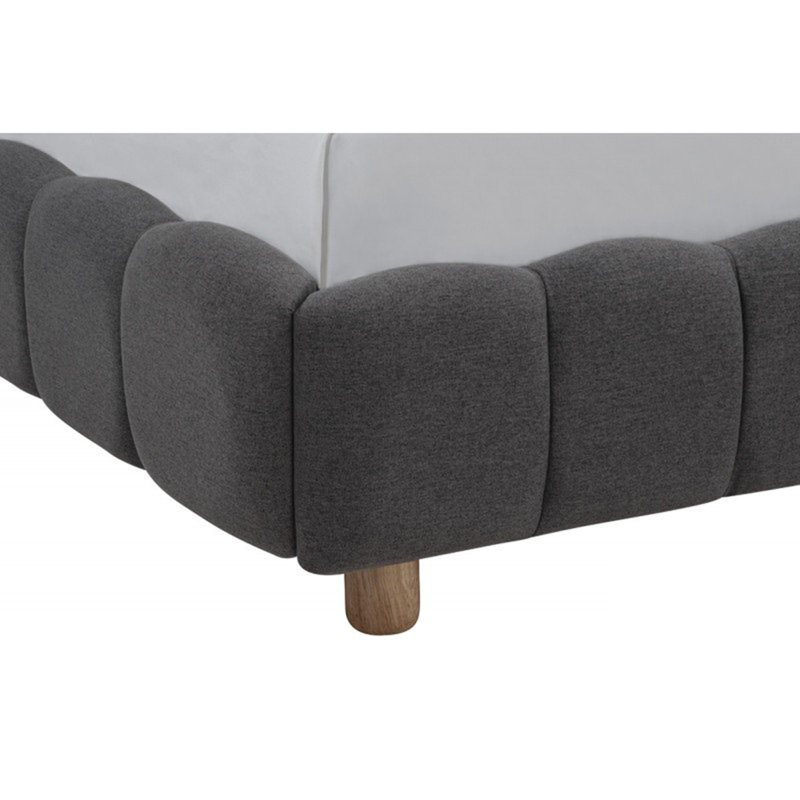Modern Platform Bed, Gray