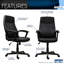 Fauteuil de direction noir à dossier moyen