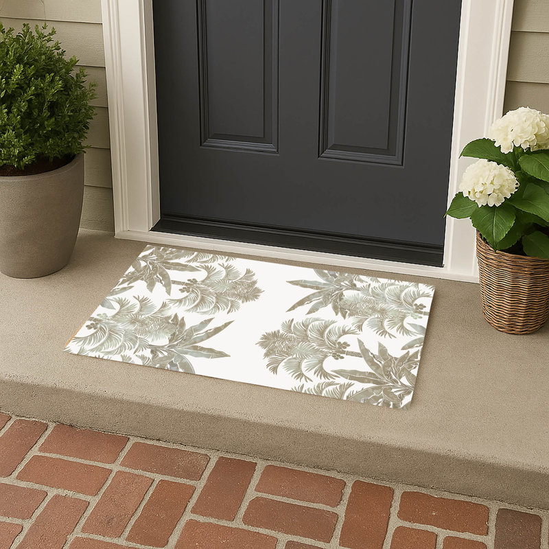 Paillasson In the Jungle, L 24 po x L 17 po, Ivoire ivoire