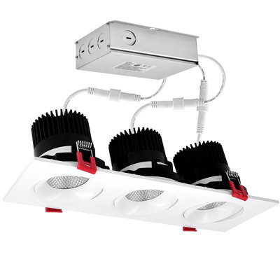 4'' Selectable Color Temperature Dimmable Air-Tight IC Rated Multi-Spotlight Recessed Lighting Kit