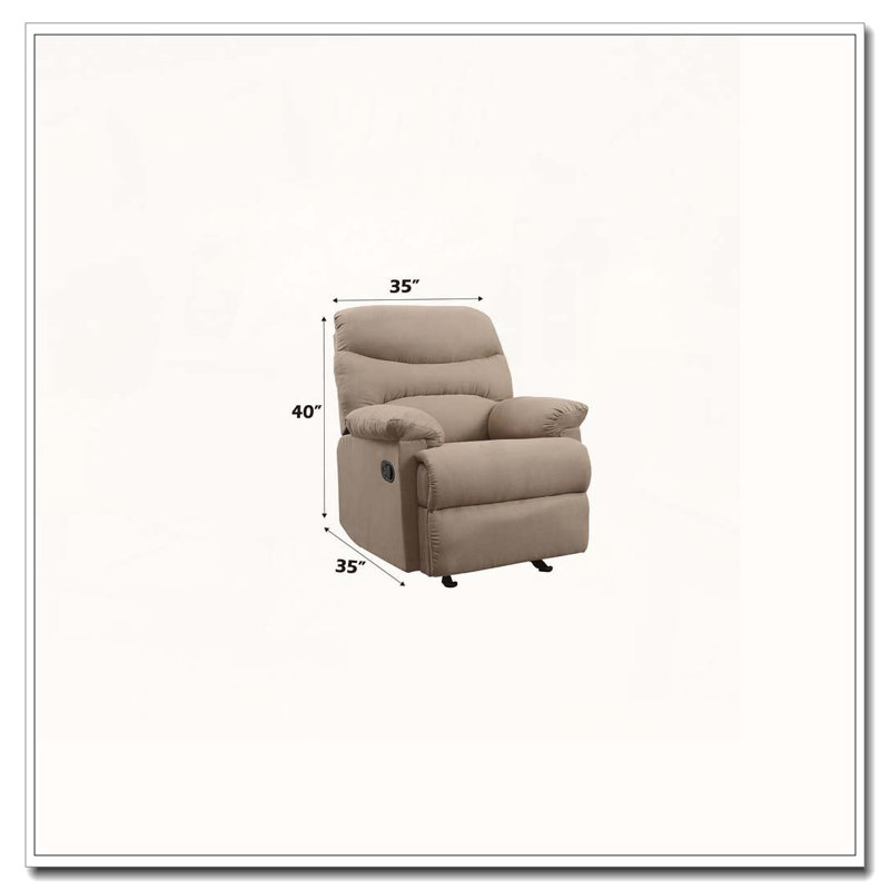 Fauteuil inclinable en microfibre, Marron clair