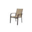 Ensemble de salle à manger de patio, table de mobilier d'extérieur et 6 chaises en textilène, brun pont