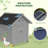 Duck Coop, Wooden Duck House, Outdoor Small Animal House with Openable Roof, Double Doors, Removable Base for 1-3 Ducks, Light Gray