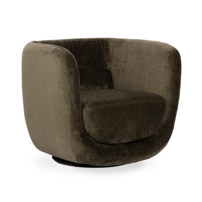 Nico Upholstered Fabric Swivel Accent Chair