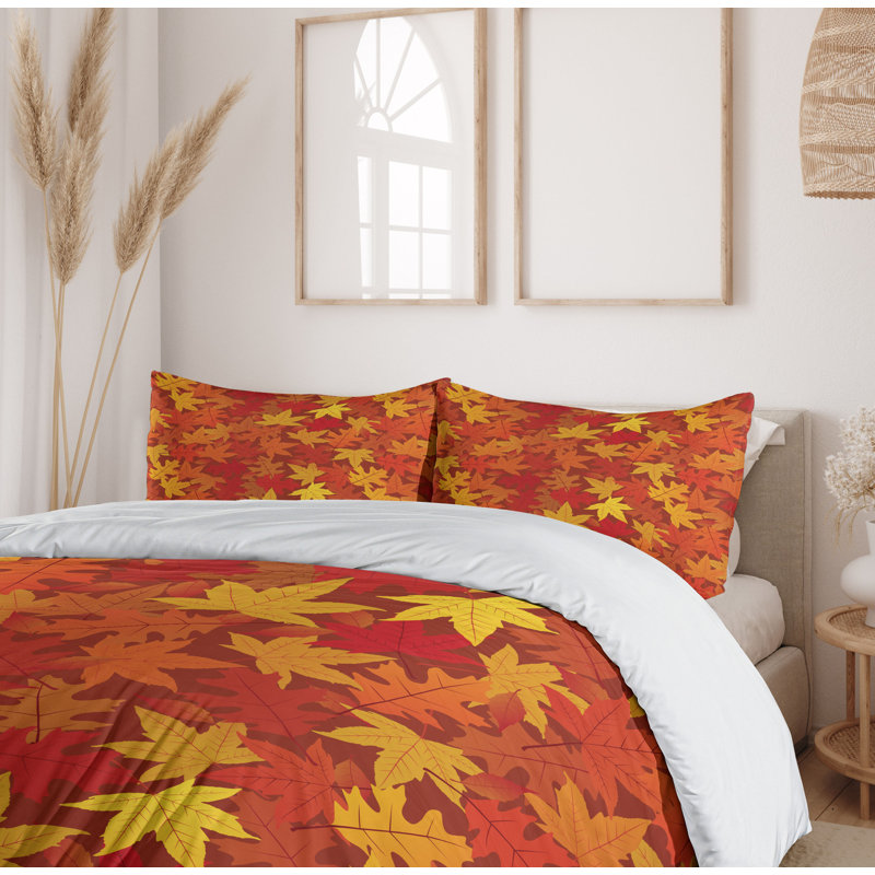 Canadiana Polyester Floral Duvet Cover, Queen Duvet Cover + 2 Pillow Shams