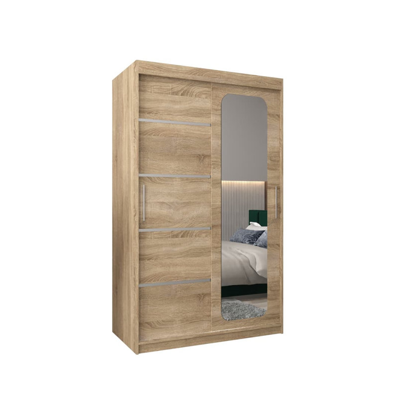 Affordable Sonoma Uppsala V2 Sliding Door Wardrobe 120cm - Flexible Storage Design, Oak Sonoma