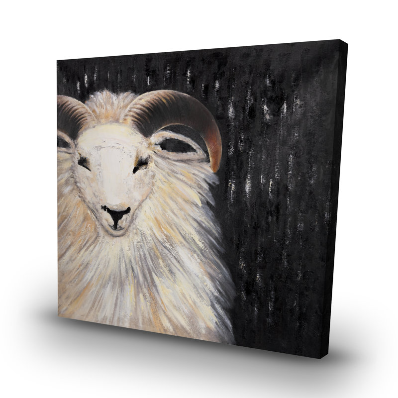 Bushy ram - 32"x32" art on canvas