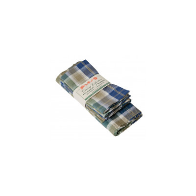 Sea Cotton Plaid Rectangle