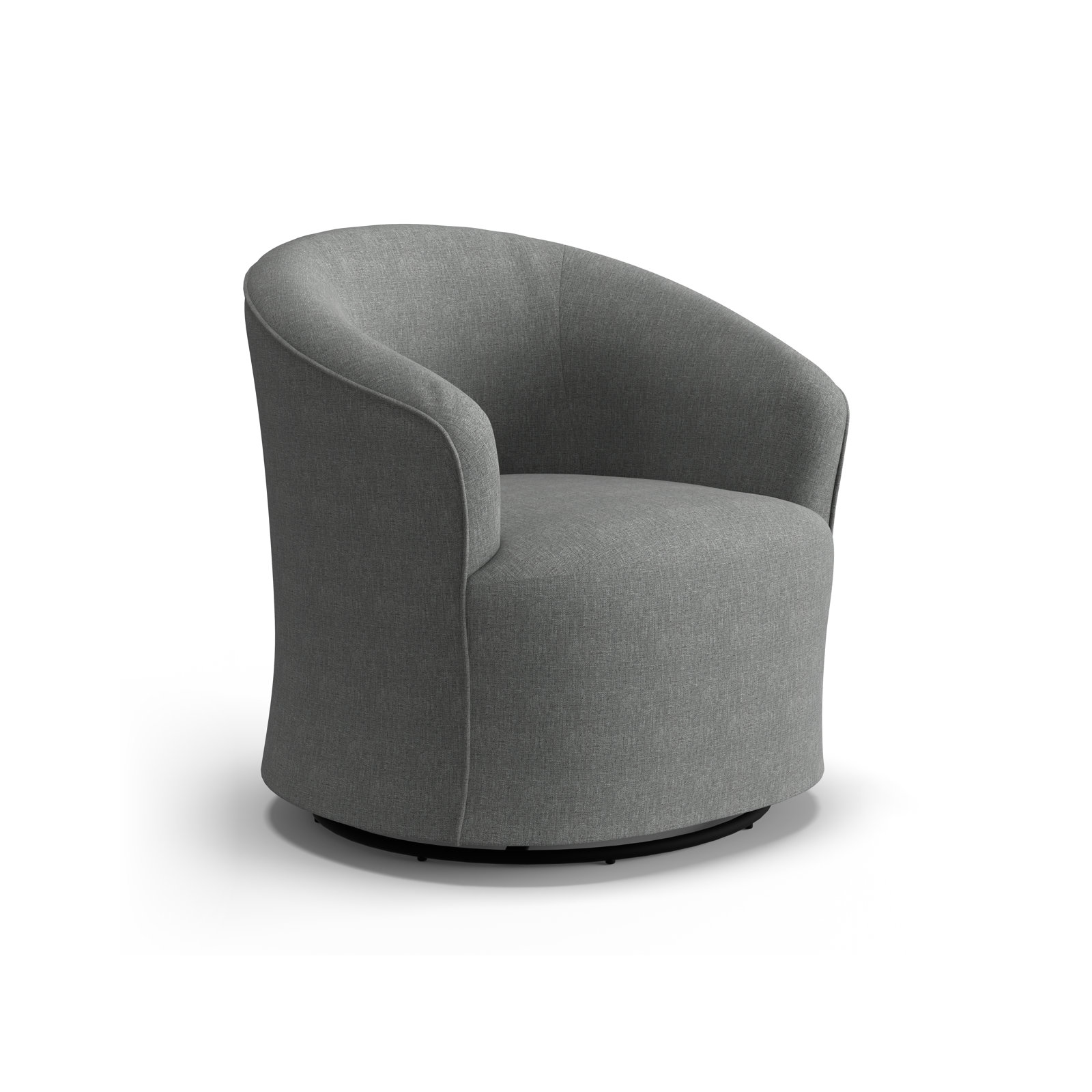 Jude Swivel Glider Accent Chair, Charcoal Grey Performance
