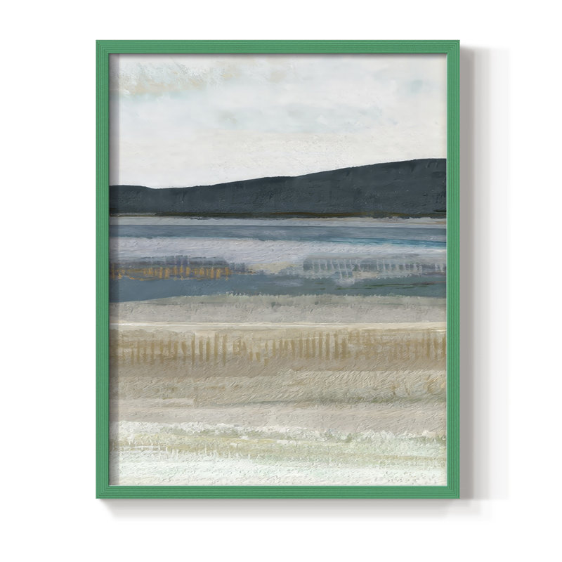 Impression encadrée Saltwater Bay III - bois massif, H 11 po x l 9 po, Vert