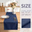 Ensemble de 3 chemins de table en polyester de couleur unie, foulard de table uni lavable de 12 po x 72 po en beige, gris foncé et bleu marine, décor de salle à manger minimaliste pour la fête, le mariage et la cuisine quotidienne-133705569