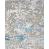 Modern Hand-Knotted Cream Area Rug