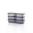 Durable Anthracite Plastic Storage Box Set (12 Pieces), 3.5 x 4.9 x 1.8 inches | 8.5 fl oz Capacity | Dishwasher Safe, Ideal for Organizing Home & Office | Compact & Versatile Storage Solution