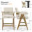 Bilon 25.5'' Linen Upholstered Wood Counter Stool with Arms-541402357