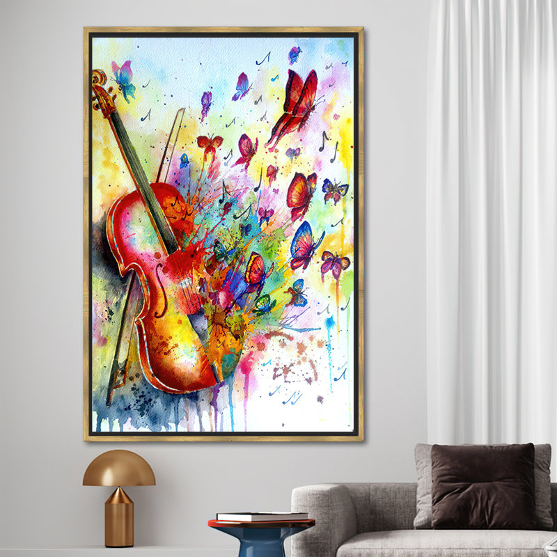Print on Canvas, 35 cm H x 25 cm W, Framed Print without Mat, Gold