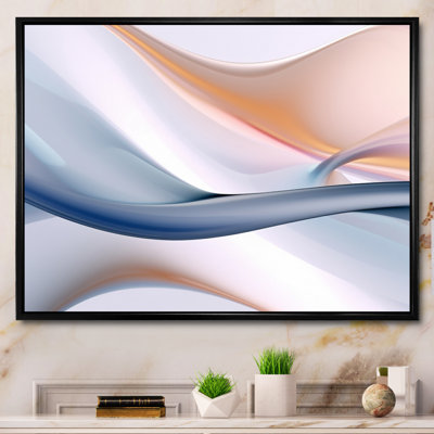 «Orange and Blue Fractal Ripples I», reproduction d'art sur toile