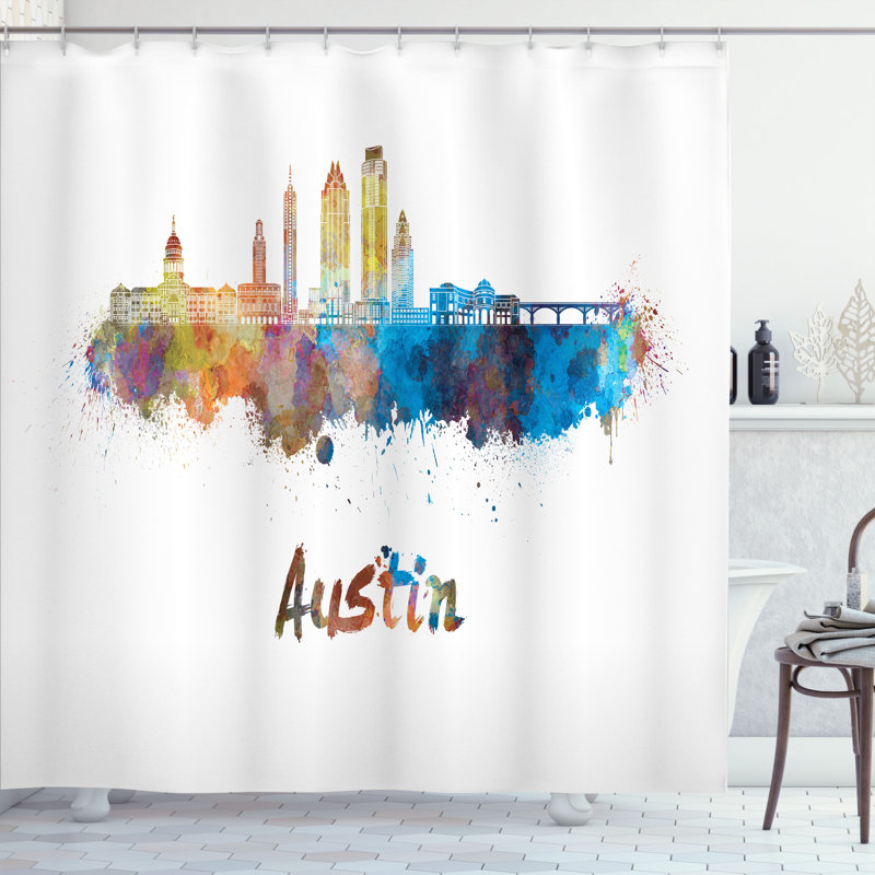 Anushya Shower Curtain with Hooks Included, 84"H x 69"W