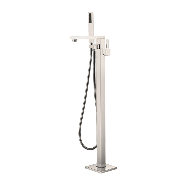 Robinet de baignoire autoportant Cohen 1, Nickel brossé
