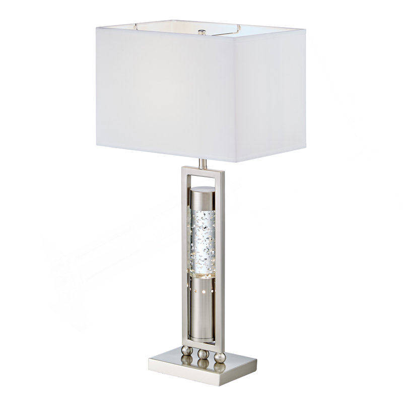 Lampe de table de conception moderne 1pc, lampe de table décorative décorative scintillante, lumière de danse de l'eau, veilleuse satinée